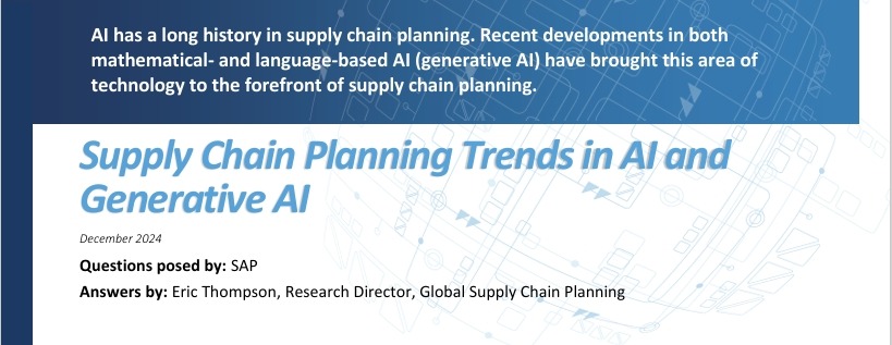 Supply Chain Planning Trends in AI andGenerative AI