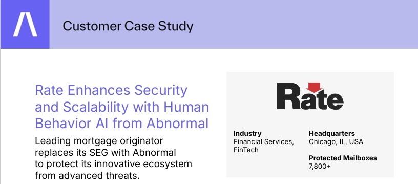Rate Enhances Securityand Scalability with HumanBehavior AI from Abnormal