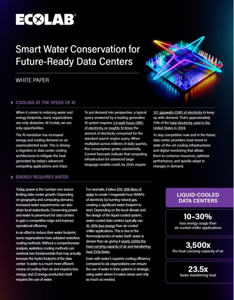 Smart Water Conservation forFuture-Ready Data Centers